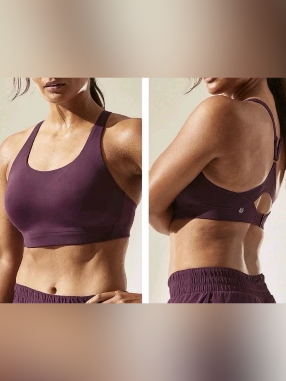 Athleta Advance Bra B-G Strong compression fabric for high-impact support Sz 36C